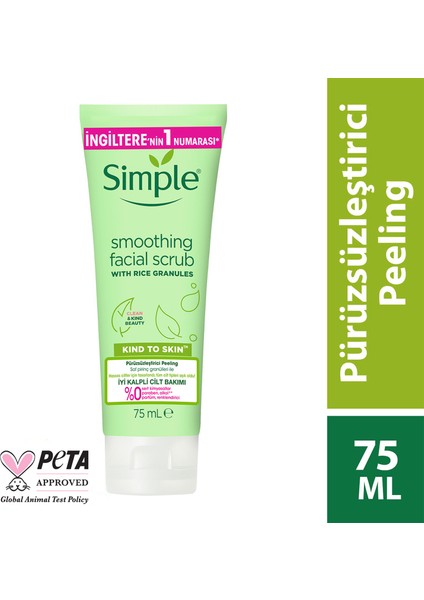 Kind To Skin Pürüzsüzleştirici Peeling Saf Pirinç Granülleri Doğal Ve Sağlıklı Görünen Bir Cilt İçin 75 ml