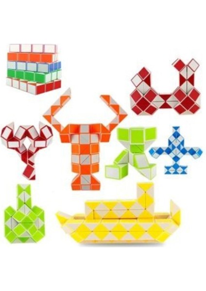 Sihirli Yılan Zeka Küpü Şekilden Şekile Giren Popit Eğitici Oyuncak