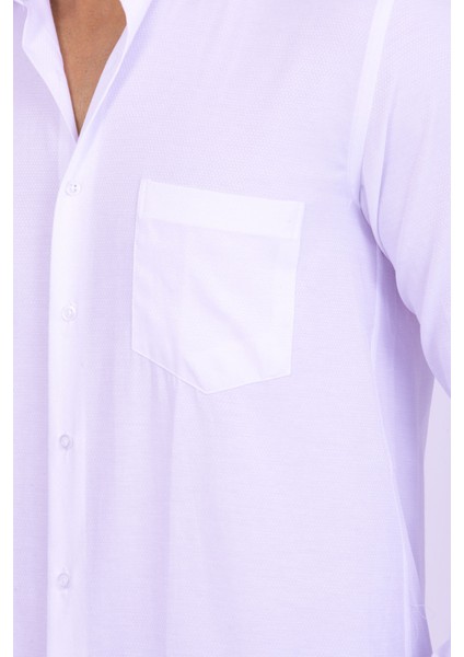 Erkek Lila Klasik Kesim Mini Desenli Cepli Uzun Kol Gömlek fiyatları