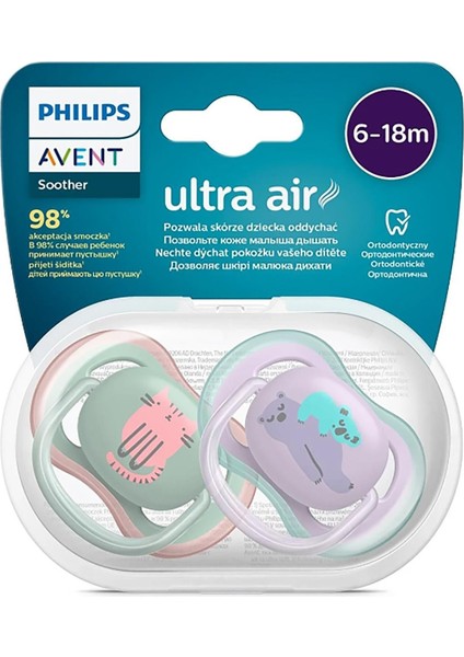 Philips Philips Avent SCF085/18 Ultra Air Emzik 6-18 Ay 2li Kız