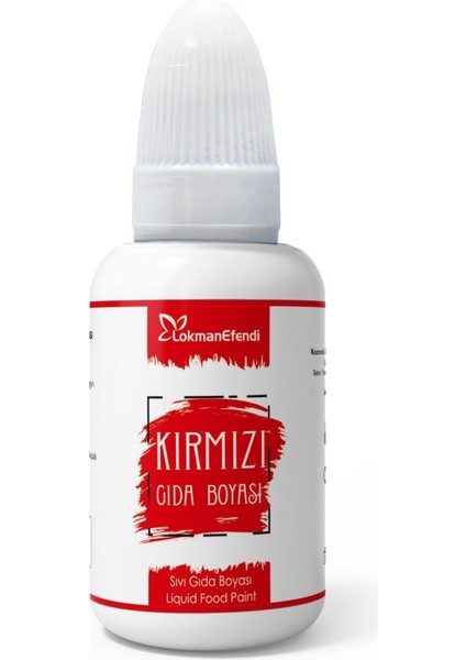 Lokman Efendi Sıvı Gıda Boyası Kırmızı 25 ml