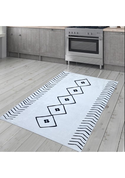 Dijital Baskı Yıkanabilir Kaymaz Taban Oturma Odası ve Salon Halısı 29560 120 x 180