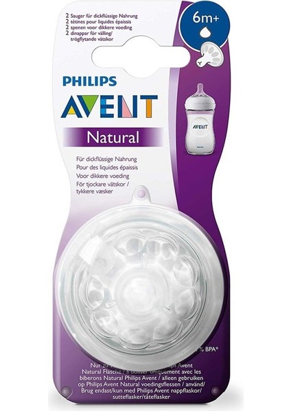 Philips Avent Philips Philips Avent Natural Yoğun Akış Y Kesim +6 Ay 2li Biberon Emziği