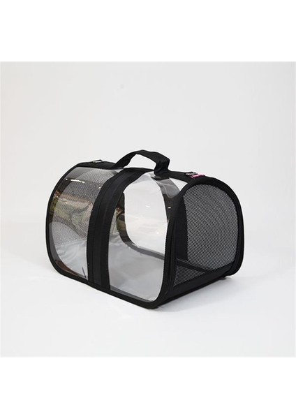 Milano Şeffaf Kedi ve Köpek Taşıma Çantası Siyah