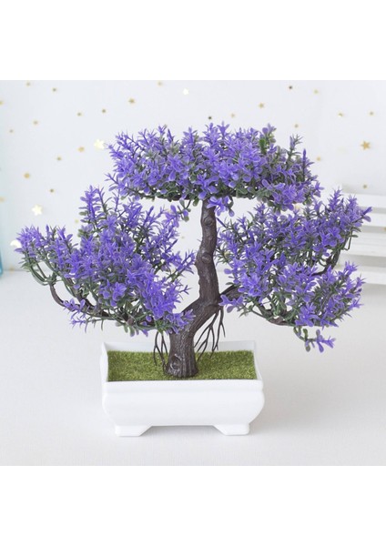 Yapay Bitkiler Bonsai Küçük Ağaç Saksı Sahte Bitki Çiçekler Saksı Sahte Bonsai Ev Odası Masa Otel Bahçe Dekor Için C