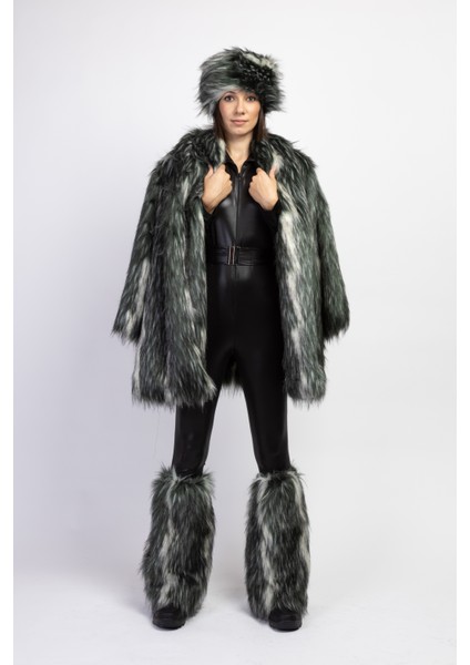 Sd Yeşil Kürk Ceket Üçlü Takım modelleri