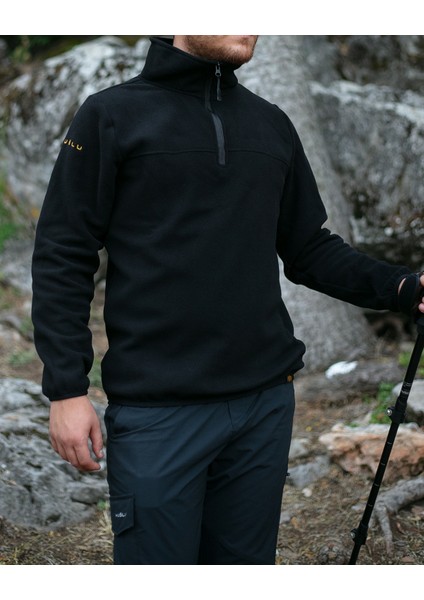 Siyah Polar Sweatshirt