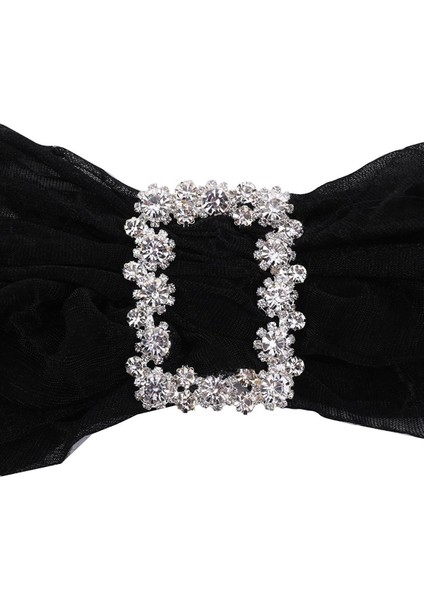 Kristal Taşlı Dikdörtgen Kemer ve Şal Tokası