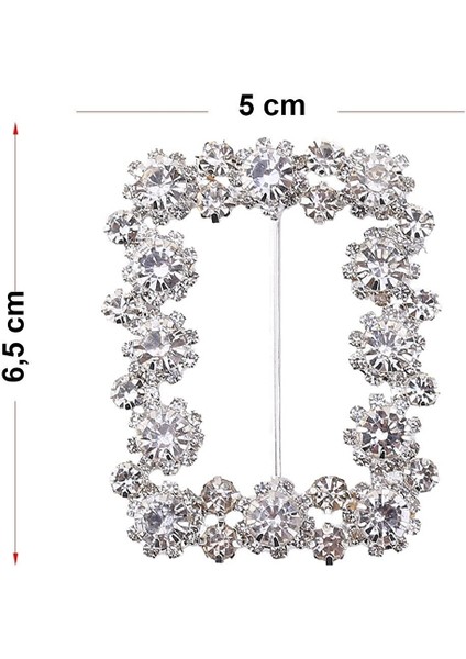 Kristal Taşlı Dikdörtgen Kemer ve Şal Tokası fiyatları