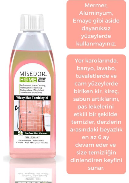 Doğal Yüzeymax Derz ve Kireç Temizleyici 400 ml