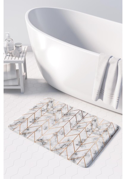Mikrofiber Banyo Paspası, Kaymaz Taban, Makinede Yıkanabilir, Banyo Halısı