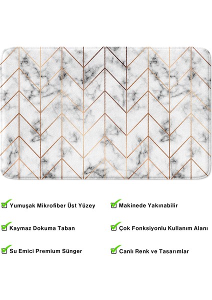 Mikrofiber Banyo Paspası, Kaymaz Taban, Makinede Yıkanabilir, Banyo Halısı
