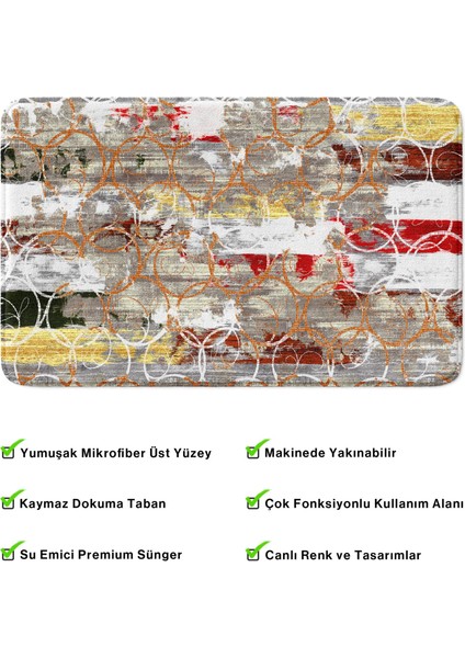 Mikrofiber Banyo Paspası, Kaymaz Taban, Makinede Yıkanabilir, Banyo Halısı