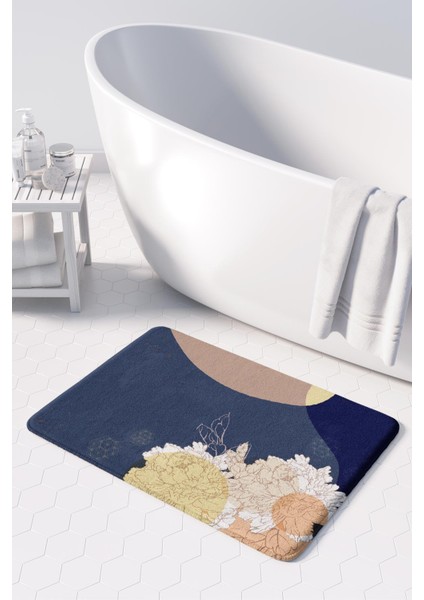 Mikrofiber Banyo Paspası, Kaymaz Taban, Makinede Yıkanabilir, Banyo Halısı