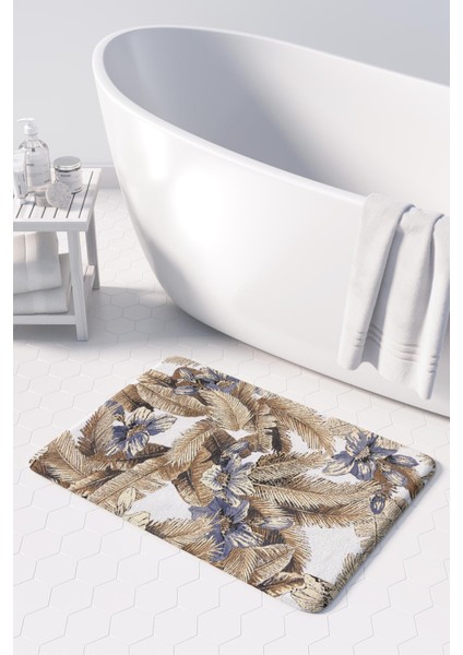 Mikrofiber Banyo Paspası, Kaymaz Taban, Makinede Yıkanabilir, Banyo Halısı