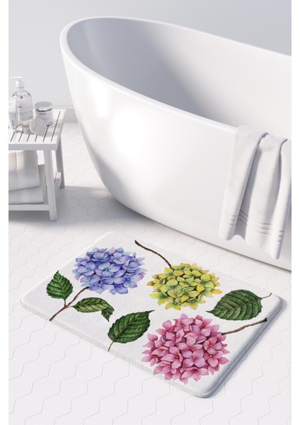 Mikrofiber Banyo Paspası, Kaymaz Taban, Makinede Yıkanabilir, Banyo Halısı