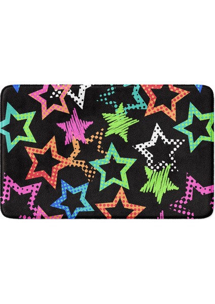 Mikrofiber Banyo Paspası, Kaymaz Taban, Makinede Yıkanabilir, Banyo Halısı (50X80)