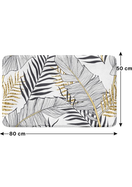 Mikrofiber Banyo Paspası, Kaymaz Taban, Makinede Yıkanabilir, Banyo Halısı (50X80) fırsatları