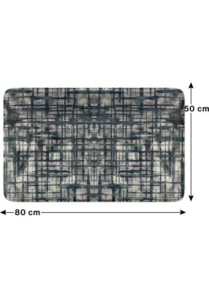 Mikrofiber Banyo Paspası, Kaymaz Taban, Makinede Yıkanabilir, Banyo Halısı (50X80)