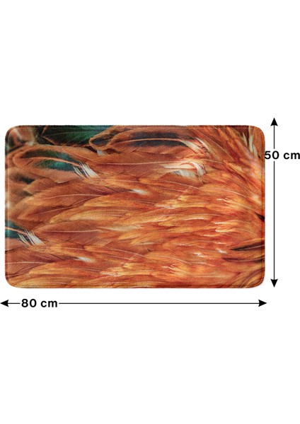 Mikrofiber Banyo Paspası, Kaymaz Taban, Makinede Yıkanabilir, Banyo Halısı (50X80)