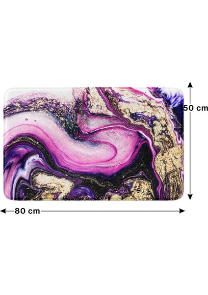 Mikrofiber Banyo Paspası, Kaymaz Taban, Makinede Yıkanabilir, Banyo Halısı (50X80) fırsatları