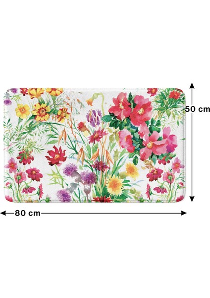 Mikrofiber Banyo Paspası, Kaymaz Taban, Makinede Yıkanabilir, Banyo Halısı (50X80) fırsatları