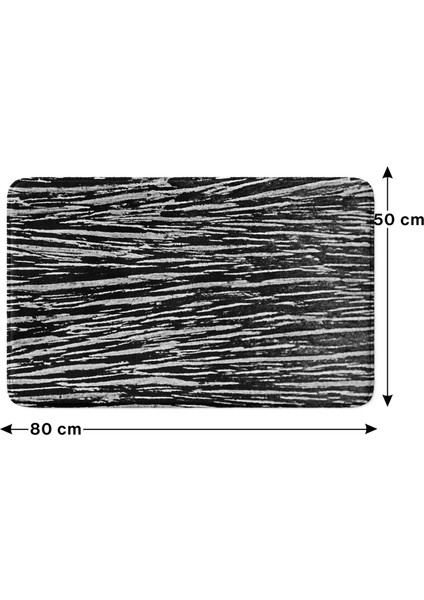 Mikrofiber Banyo Paspası, Kaymaz Taban, Makinede Yıkanabilir, Banyo Halısı (50X80)