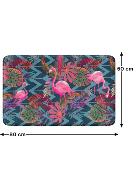 Mikrofiber Banyo Paspası, Kaymaz Taban, Makinede Yıkanabilir, Banyo Halısı (50X80)