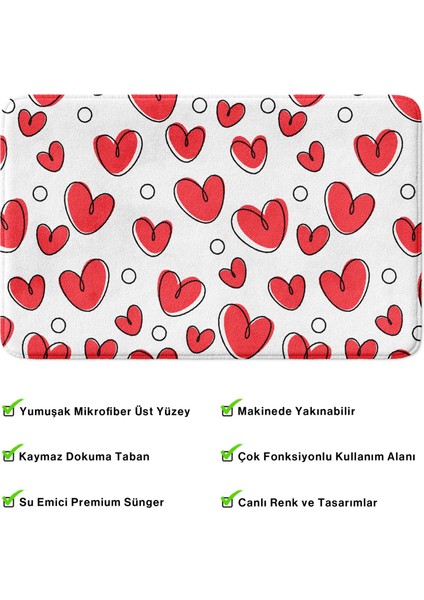 Mikrofiber Banyo Paspası, Kaymaz Taban, Makinede Yıkanabilir, Banyo Halısı (50X80) modelleri