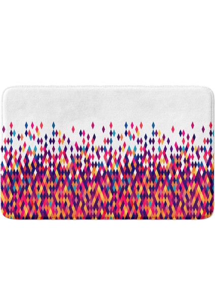 Mikrofiber Banyo Paspası, Kaymaz Taban, Makinede Yıkanabilir, Banyo Halısı (50X80)