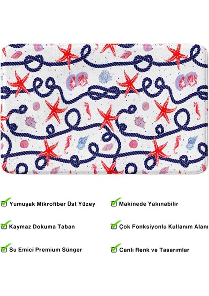 Mikrofiber Banyo Paspası, Kaymaz Taban, Makinede Yıkanabilir, Banyo Halısı (50X80) modelleri