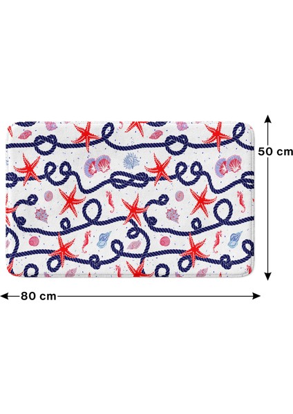 Mikrofiber Banyo Paspası, Kaymaz Taban, Makinede Yıkanabilir, Banyo Halısı (50X80) fırsatları