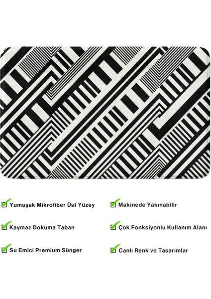 Mikrofiber Banyo Paspası, Kaymaz Taban, Makinede Yıkanabilir, Banyo Halısı (50X80) modelleri