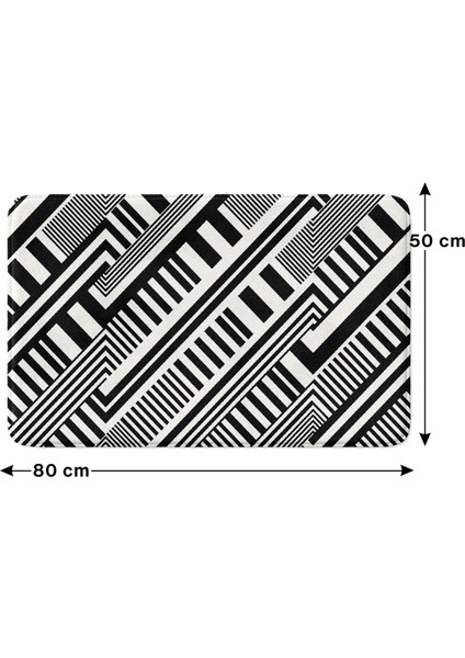 Mikrofiber Banyo Paspası, Kaymaz Taban, Makinede Yıkanabilir, Banyo Halısı (50X80) fırsatları
