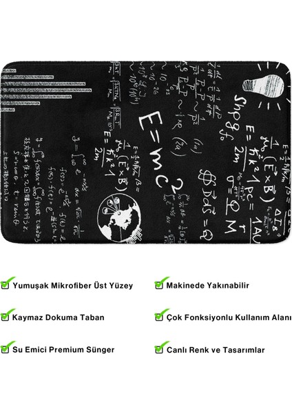 Mikrofiber Banyo Paspası, Kaymaz Taban, Makinede Yıkanabilir, Banyo Halısı (50X80) modelleri