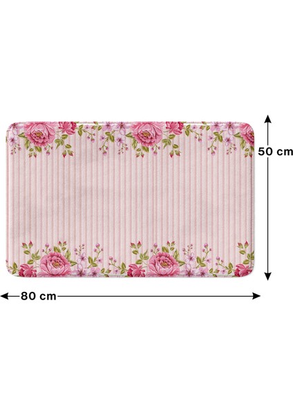 Mikrofiber Banyo Paspası, Kaymaz Taban, Makinede Yıkanabilir, Banyo Halısı (50X80) fırsatları