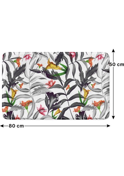 Mikrofiber Banyo Paspası, Kaymaz Taban, Makinede Yıkanabilir, Banyo Halısı (50X80) fırsatları