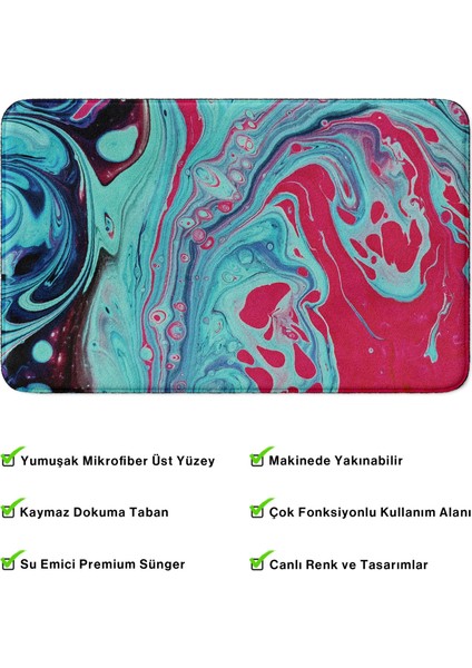 Mikrofiber Banyo Paspası, Kaymaz Taban, Makinede Yıkanabilir, Banyo Halısı (50X80) modelleri