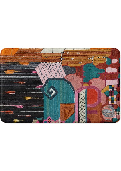 Mikrofiber Banyo Paspası, Kaymaz Taban, Makinede Yıkanabilir, Banyo Halısı (50X80)