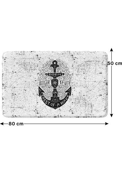 Mikrofiber Banyo Paspası, Kaymaz Taban, Makinede Yıkanabilir, Banyo Halısı (50X80) fırsatları