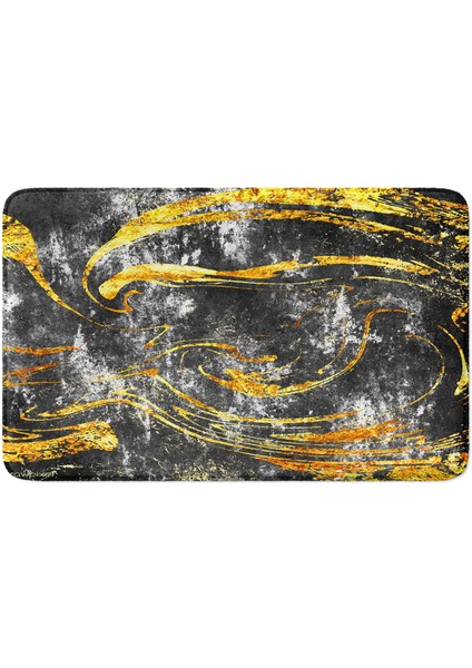 Mikrofiber Banyo Paspası, Kaymaz Taban, Makinede Yıkanabilir, Banyo Halısı (50X80)