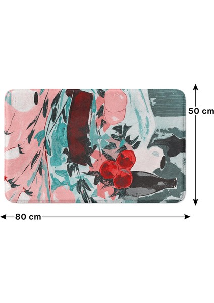 Mikrofiber Banyo Paspası, Kaymaz Taban, Makinede Yıkanabilir, Banyo Halısı (50X80) fırsatları