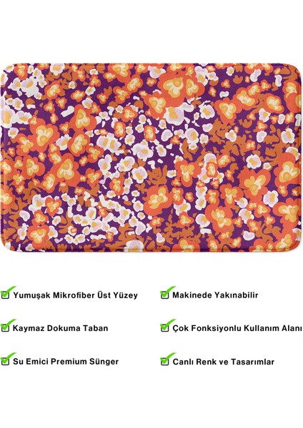 Mikrofiber Banyo Paspası, Kaymaz Taban, Makinede Yıkanabilir, Banyo Halısı (50X80) modelleri