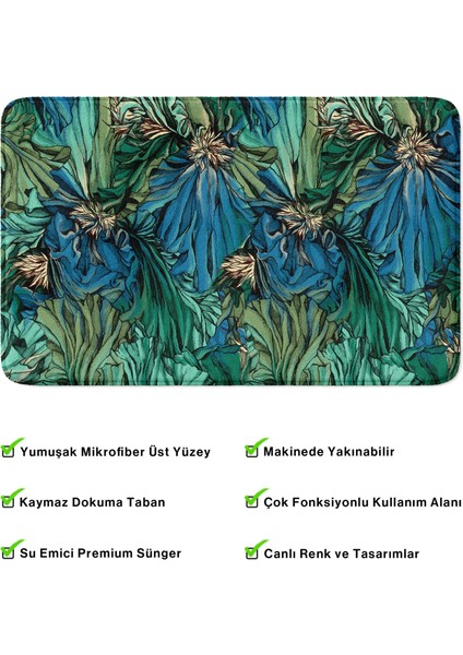 Mikrofiber Banyo Paspası, Kaymaz Taban, Makinede Yıkanabilir, Banyo Halısı (50X80) modelleri