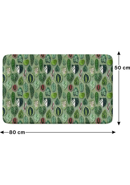 Mikrofiber Banyo Paspası, Kaymaz Taban, Makinede Yıkanabilir, Banyo Halısı (50X80)