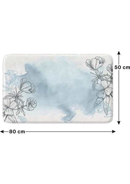 Mikrofiber Banyo Paspası, Kaymaz Taban, Makinede Yıkanabilir, Banyo Halısı (50X80) fırsatları