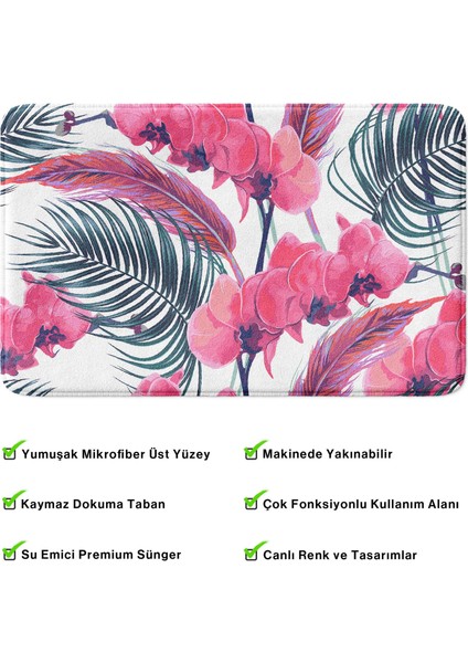 Mikrofiber Banyo Paspası, Kaymaz Taban, Makinede Yıkanabilir, Banyo Halısı (50X80) modelleri