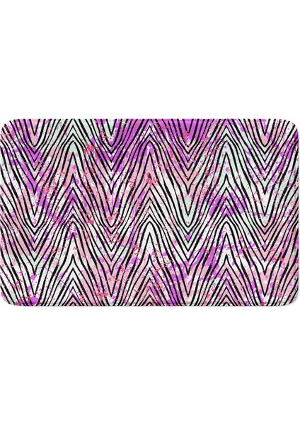 Mikrofiber Banyo Paspası, Kaymaz Taban, Makinede Yıkanabilir, Banyo Halısı (50X80)