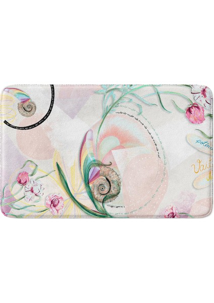 Mikrofiber Banyo Paspası, Kaymaz Taban, Makinede Yıkanabilir, Banyo Halısı (50X80) fiyatları