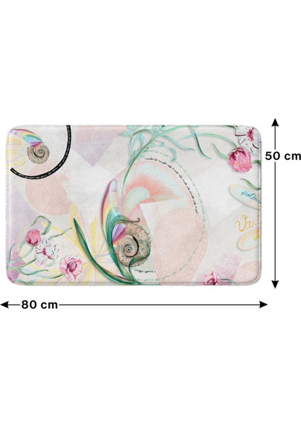 Mikrofiber Banyo Paspası, Kaymaz Taban, Makinede Yıkanabilir, Banyo Halısı (50X80) fırsatları